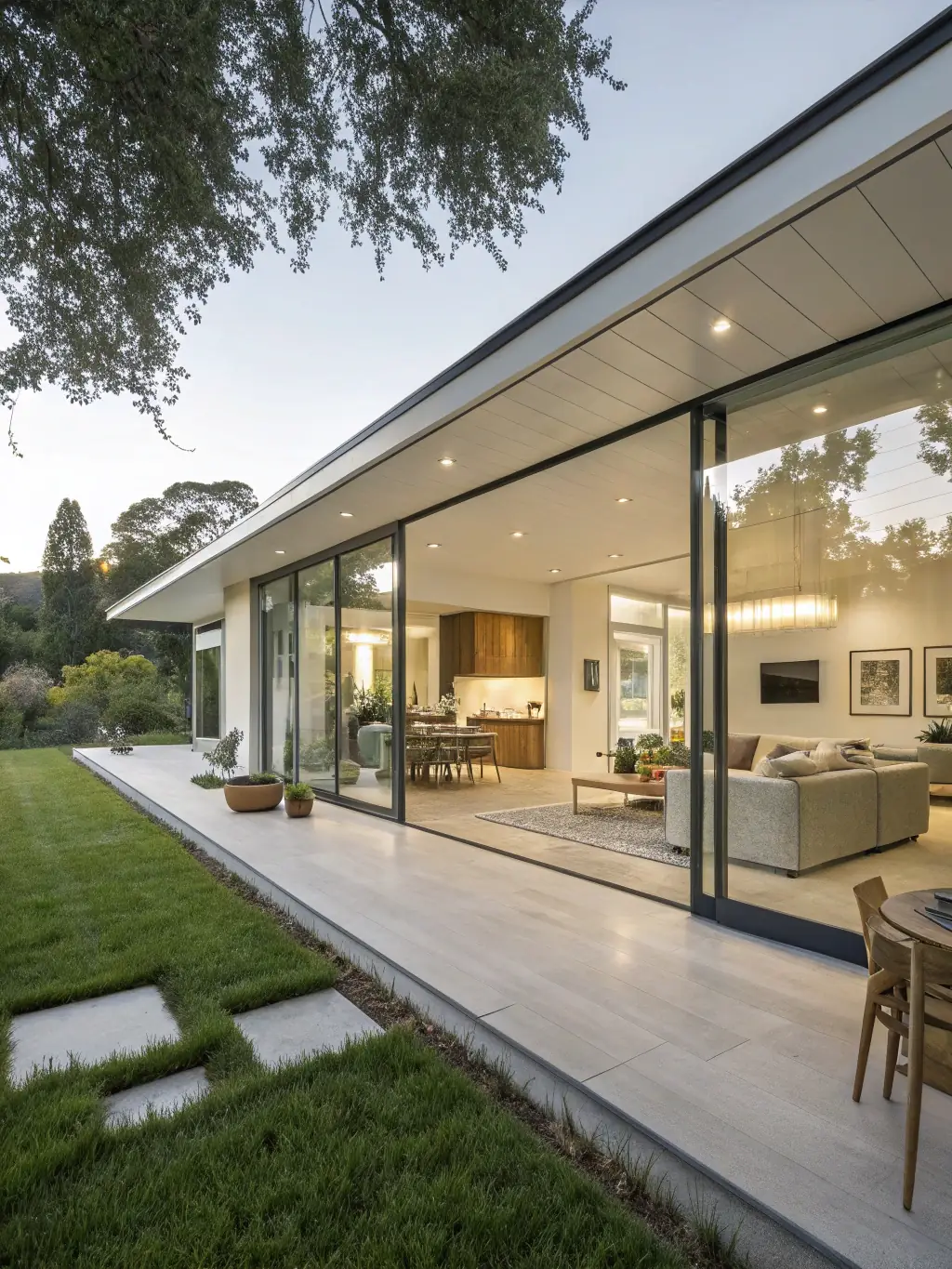 A minimalist icon representing residential construction, showing a house with a strong foundation and modern design elements, emphasizing durability and aesthetic appeal.